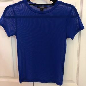 Blue sheer t-shirt